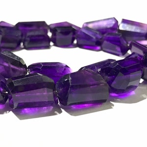 ON SALE! Natural Purple Amethyst Faceted Nuggets Gemstone Beads /Amethyst Free Size 15”Laser Cut Nuggets/Wholesale Beads/AAA Qulaity/Natural