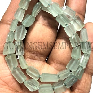 AAA+ Extremely Beautiful~~Milky Grey Aquamarine Nuggets Genuine Aquamarine Faceted Nuggets Beads Aquamarine Gemstone Beads Milky Aquamarine