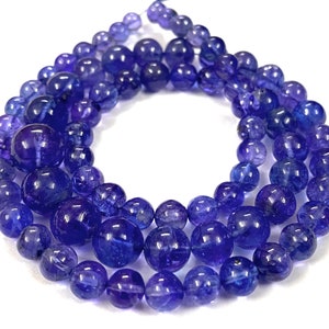 Extremely Rare~~AAAA+ Natural Tanzanite Gemstone Beads Tanzanite Smooth Sphere Beads Tanzanite Smooth Round Beads Tanzanite Ball Shape Beads
