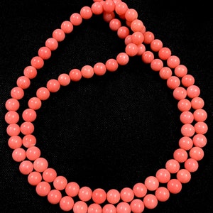 Top Quality Natural Coral Smooth Round Beads 5mm Red Coral Beads 5mm Red Coral Smooth Ball Beads 16” Red Coral Balls Coral Gemstone Beads