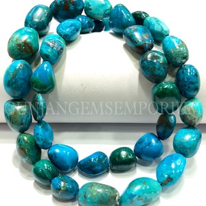 AAA+ QUALITY~~Blueish~Green Chrysocolla Smooth Nuggets Beads Natural Blue Chrysocolla Nuggets Shape Beads 9-12mm Chrysocolla Gemstone Beads