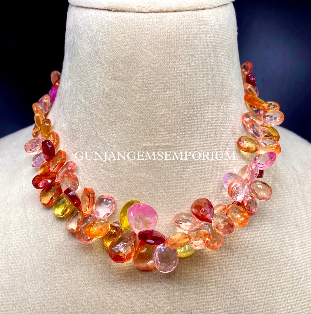 BAGUE SAPHIR PADPARADSCHA ET DIAMANTS | PADPARADSCHA SAPPHIRE AND