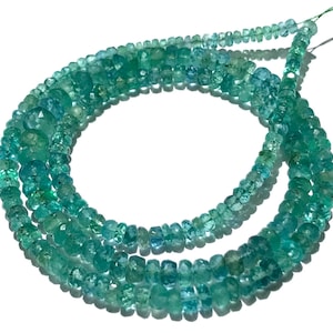 AAA+ Very Rarest~~Paraiba Tourmaline Beads Natural Paraiba Tourmaline Faceted Rondelle Beads Paraiba Indicolite Tourmaline Blue Tourmalines