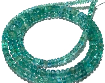 AAA+ Very Rarest~~Paraiba Tourmaline Beads Natural Paraiba Tourmaline Faceted Rondelle Beads Paraiba Indicolite Tourmaline Blue Tourmalines