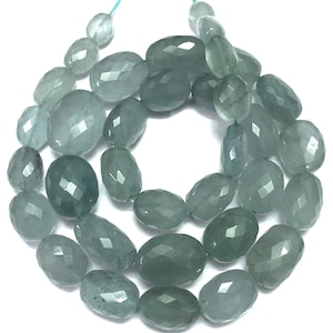 100% Natural Milky Aquamarine Faceted Nuggets Beads Milky Blue Aquamarine Gemstone Beads Grey Milky Aquamarine Beads Aquamarine Nuggets Bead