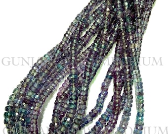 Popular~~Sparkling~AAAA+ Alexandrite Beads Alexandrite Faceted Beads Alexandrite Rondelle Beads4-5m Alexandrite Gemstone 4mm Faceted Rondell