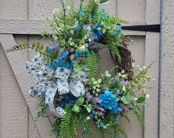 Spring, Summer, Everyday Vintage wreath for front door