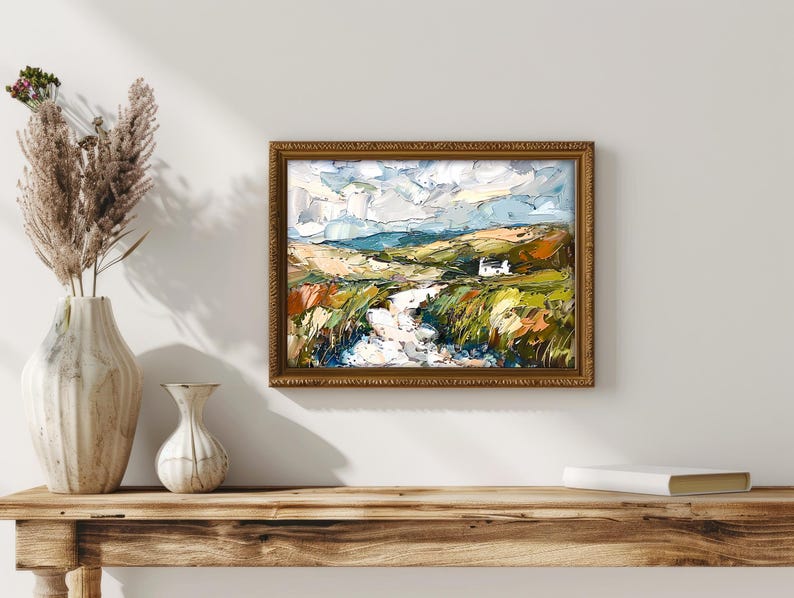 Irish Countryside Oil Painting Ireland Original Art Abstract Ireland ...