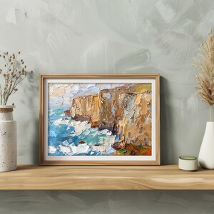Cliffs of Moher Painting Irish Landscape Oil Painting Ireland Original ...