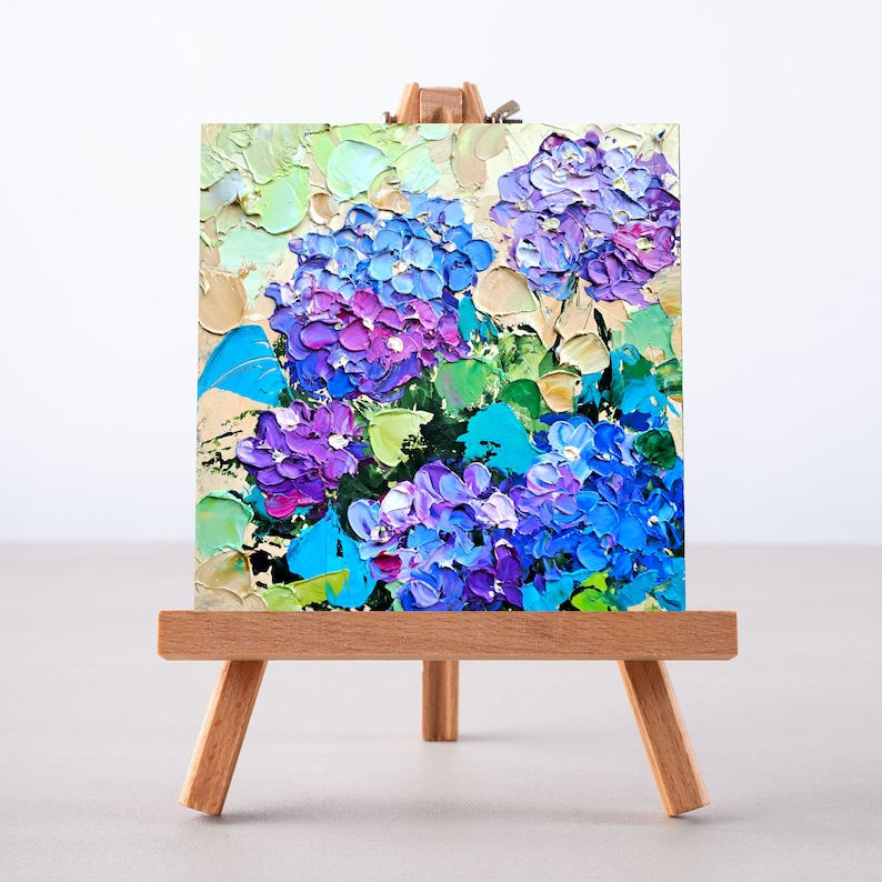 Hydrangea Painting Impasto Original Art Flowers Oil Painting Floral ...