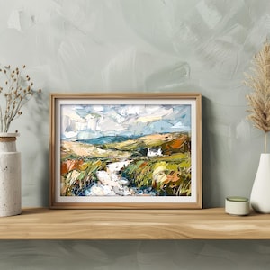Irish Countryside Oil Painting Ireland Original Art Abstract Ireland ...