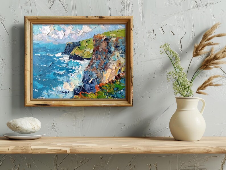 Cliffs of Moher Painting Ireland Oil Painting Irish Coastal Original ...