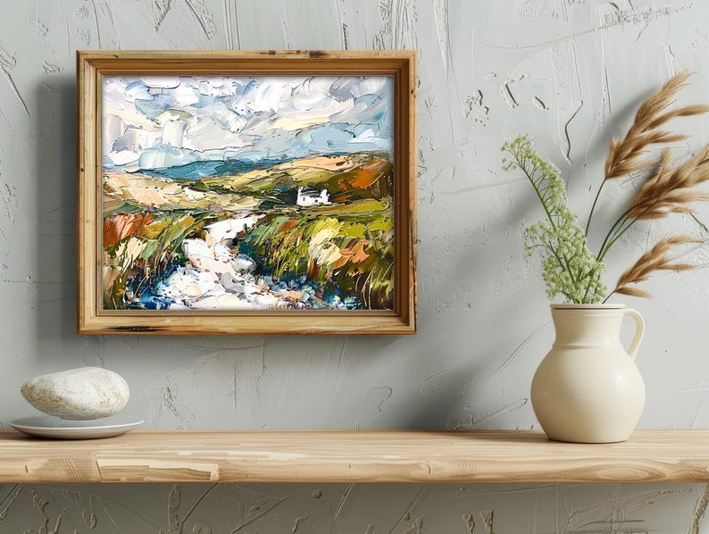Irish Countryside Oil Painting Ireland Original Art Abstract Ireland ...