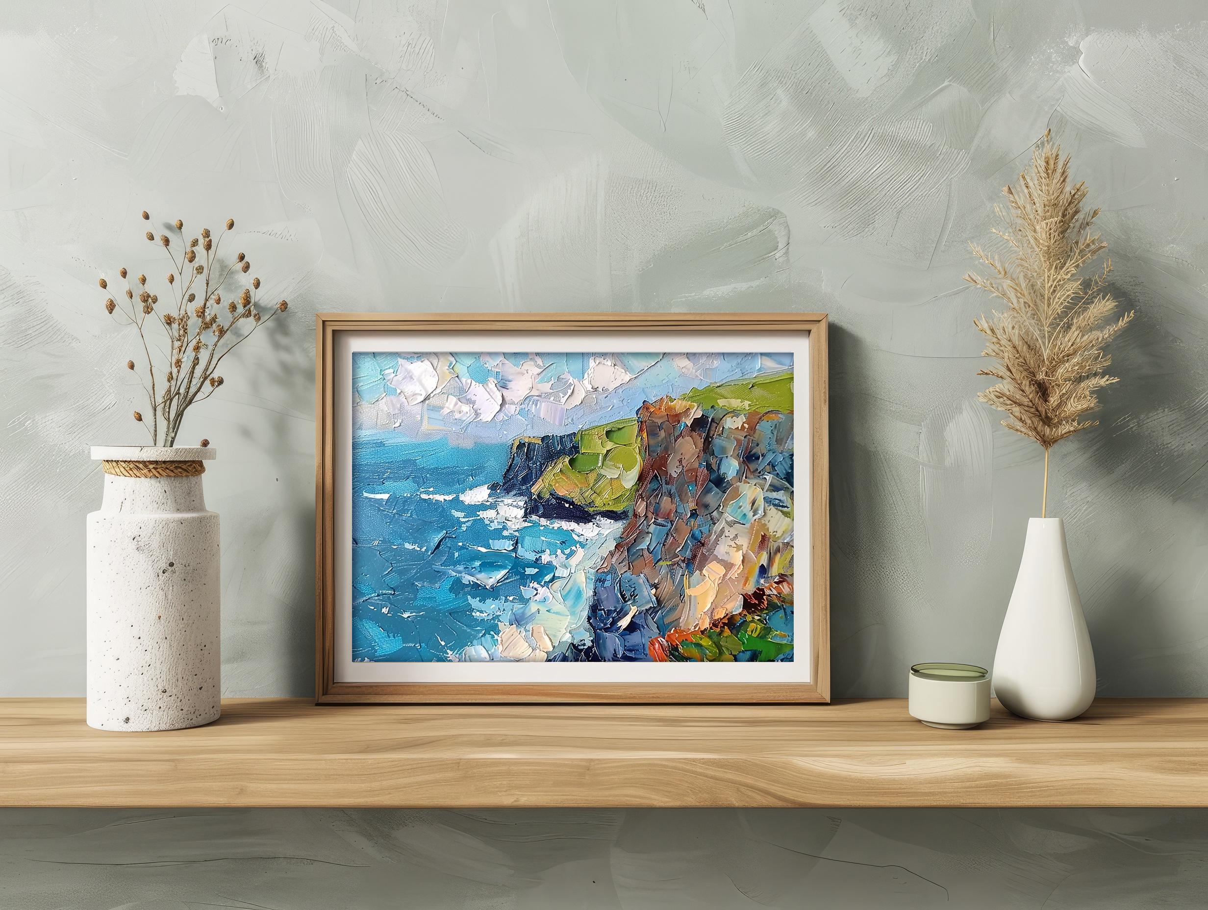 Cliffs of Moher Painting Ireland Oil Painting Irish Coastal Original ...