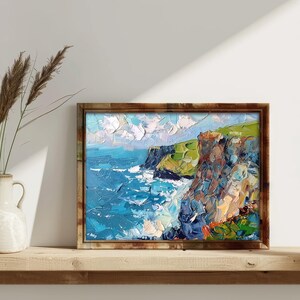 Cliffs of Moher Painting Ireland Oil Painting Irish Coastal Original ...