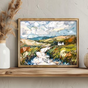 Irish Countryside Oil Painting Ireland Original Art Abstract Ireland ...