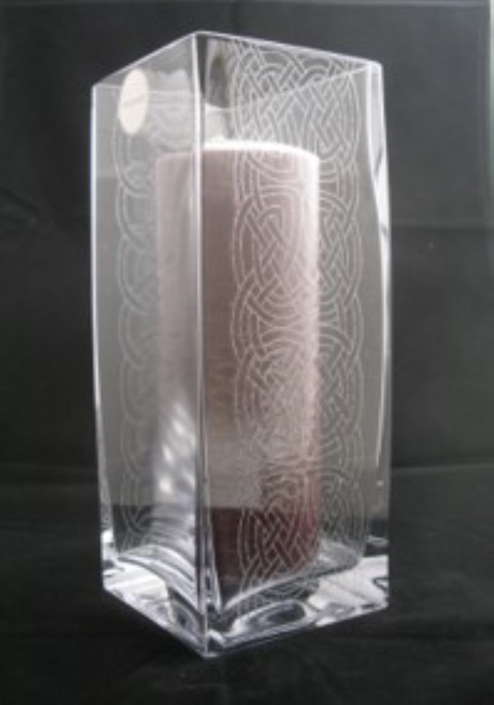 Tall Square Laserengraved Glass Vases in Four Beautiful Etsy UK