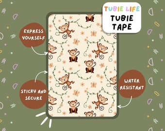 TUBIE TAPE Tubie Life monkey ng tube tape for feeding tubes and other tubing Full Sheet