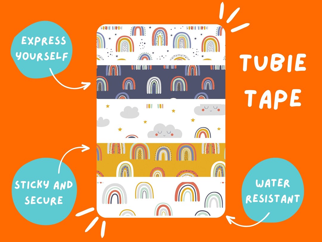 TUBIE TAPE Rainbow Tubie Life Ng Tube Tape Etsy