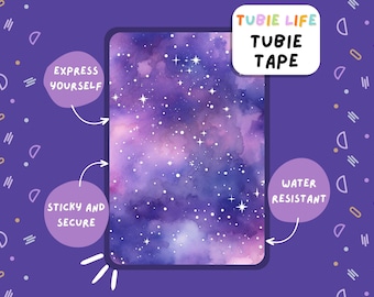 Ruban adhésif pour tubes Tubie Life violet galaxie pour sondes et autres tubes, feuille complète