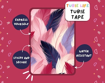 TUBIE TAPE Tubie Life nastro per tubi in piuma rosa per l'alimentazione di tubi e altri tubi. Foglio intero