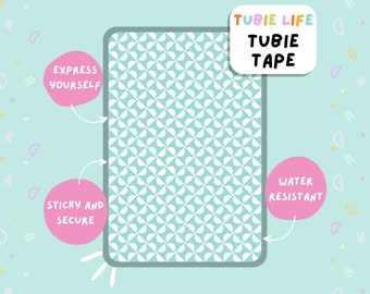 TUBIE TAPE Tubie Life Muster ng Sondenband für Ernährungssonden und andere Schlauch Full Sheet