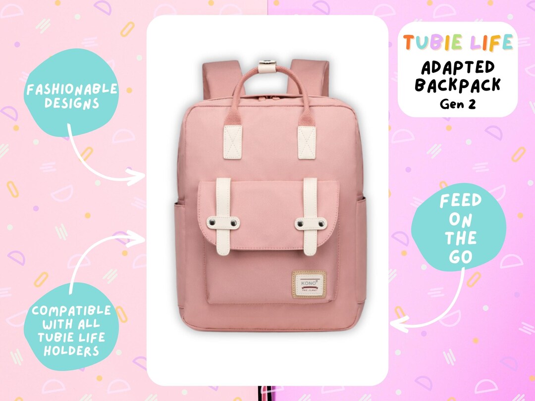Tubie Life Adapted Backpack Gen 2 Pink Box Feeding Tube Etsy