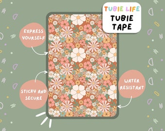 TUBIE TAPE Tubie Life Boho Flower NG Schlauchband für Ernährungssonden und andere Schläuche, komplettes Blatt