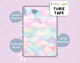 TUBIE TAPE Tubie Life pastel clouds ng tube tape for feeding tubes and other tubing