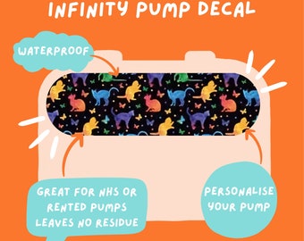 Infinity Pump Sticker Tubie Life-pompsticker voor Nutricia- en Moog-voedingspompen, niet gepersonaliseerd