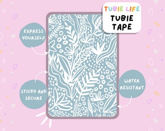 TUBIE TAPE Tubie Life blaues und weißes Blatt ng Sondenband für Ernährungssonden und andere Schläuche Full Sheet