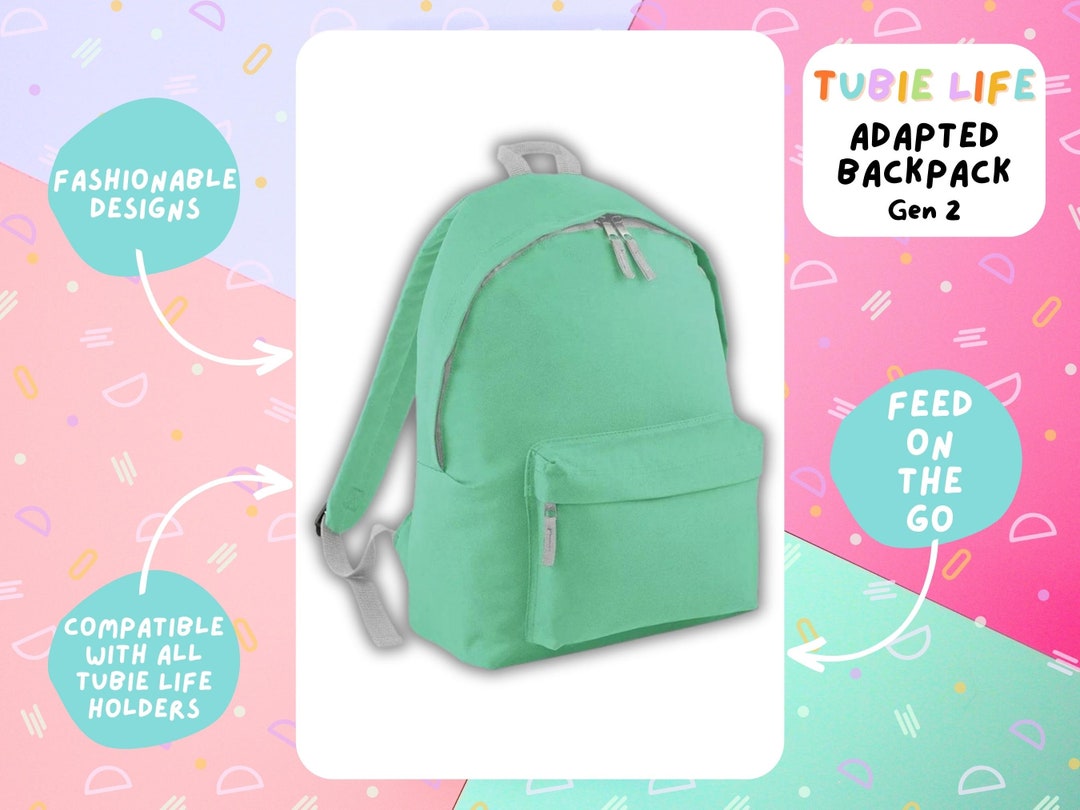 Tubie Life Adapted Backpack Gen 2 Spearmint Green Feeding Tube Etsy