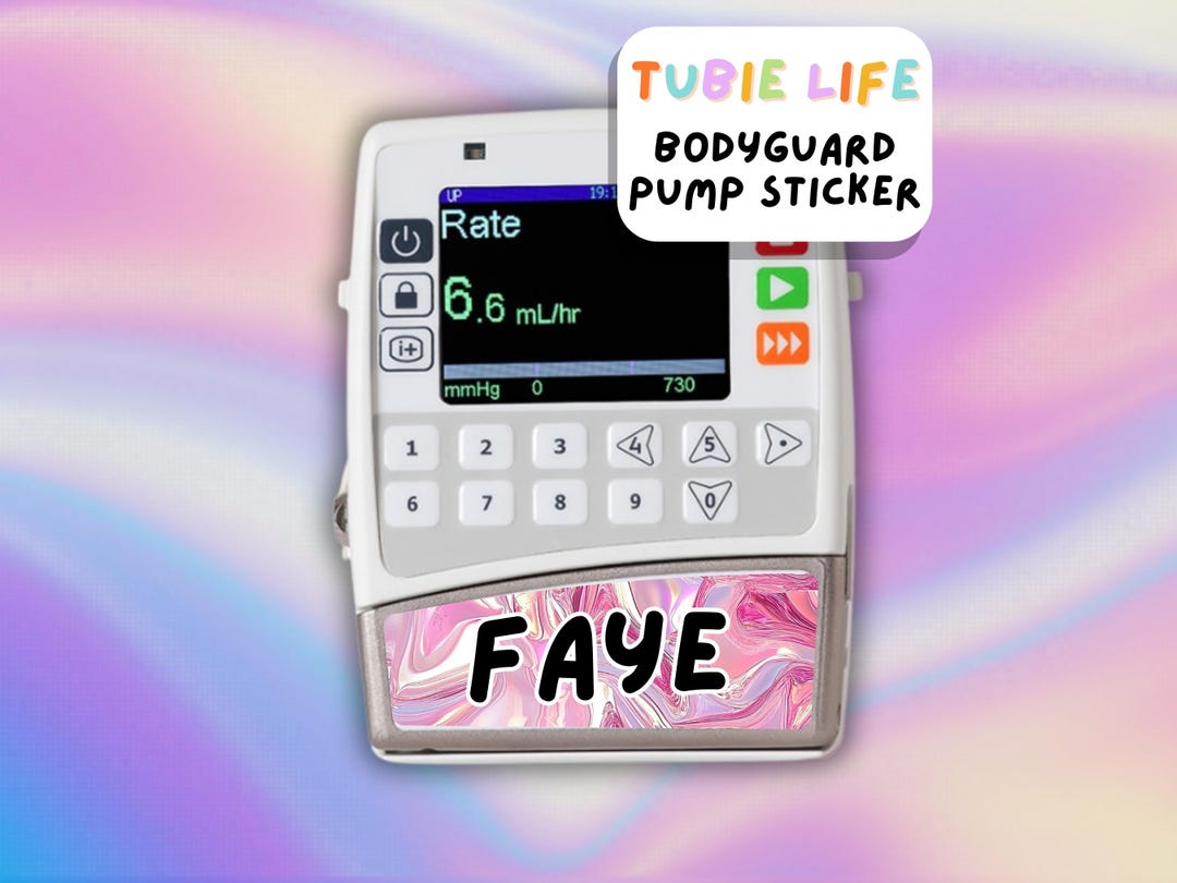 TPN Pump Sticker for Bodyguard Parenteral Feeding Pump Tubie Life Pink ...
