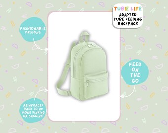 Tubie Life Adapted Backpack Mini Essentials Pistachio feeding tube adapted bag