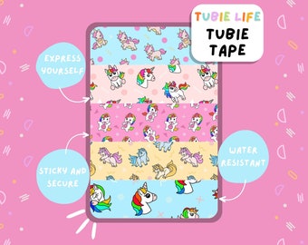 TUBIE TAPE Tubie Life cartoon unicorn ng tube tape for feeding tubes and other tubing