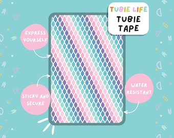 TUBIE TAPE Tubie Life pastellfarbenes Schlauchband für Ernährungssonden und andere Schläuche, komplettes Blatt