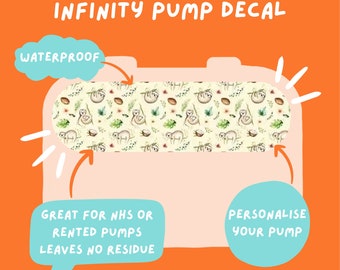 Infinity Pump Sticker Tubie Life-pompsticker voor Nutricia- en Moog-voedingspompen, niet gepersonaliseerd