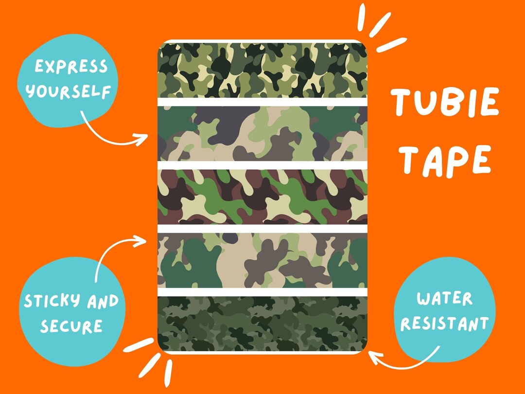 TUBIE TAPE Green Camo Tubie Life Ng Tube Tape Etsy Australia