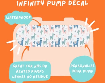 Infinity Pump Sticker Tubie Life pump decal for Nutricia and Moog feeding pumps