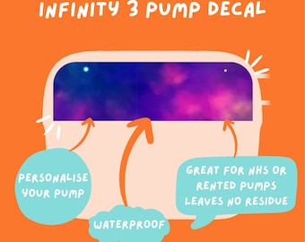 Infinity 3 Pump Sticker Tubie Life pump decal for Nutricia and Moog feeding pumps