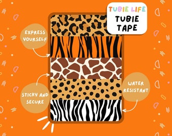 TUBIE TAPE Tubie Life animal print ng tube tape for feeding tubes and other tubing