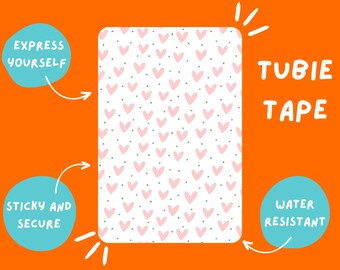 ng tube tape HEART DOTS TUBIE Tape  full sheet | Tubie Life ng tube tape