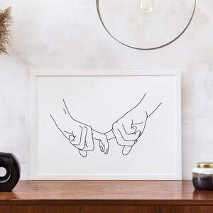 Holding hands line art print, Hands line art,  Line drawing poster, Minimalist art, Line poster, Couple hands print, Line sketch, Printable