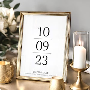 Personalisierter Datum Druck, Minimalistisches Datum Poster, Verlobungsgeschenk, Verlobungsgeschenk, Jahrestag Geschenk für Paar, Druckbare Kunst