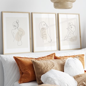 Set Of 3, body line art. Woman line art. Line drawing print. Female body poster. Line art.  Naked body art. Line poster. Wall art Printable