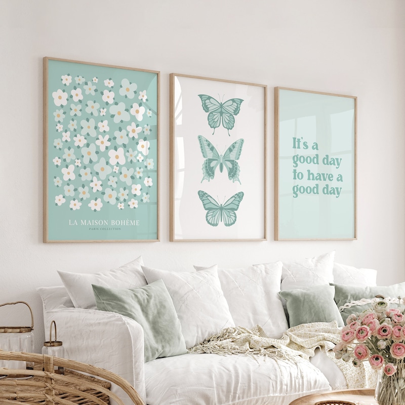 Mint Green Wall Art - Etsy