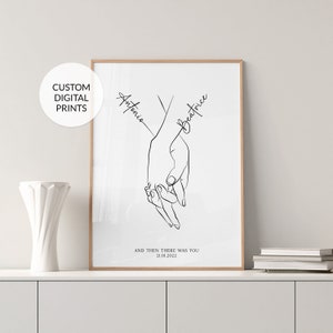 Custom names print Personalized Valentine&#39;s day gift Holding hands line art Couple hands art Wedding Anniversary Printable Line drawing art