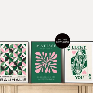 set-of-3-wall-art-set-matisse-poster-bauhaus-poster-pink-green-wall