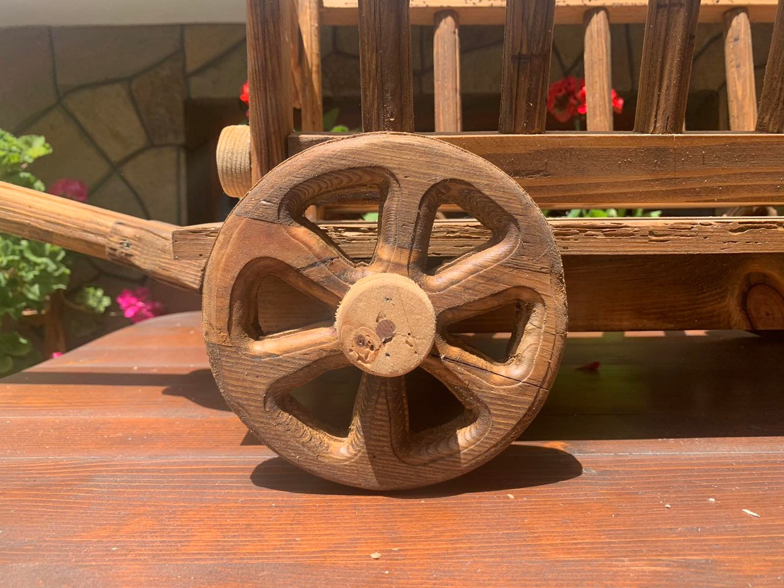 Handmade Wooden Pull Along Cart Wooden Wagon Handcrafted Etsy