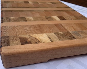 Large Handmade Cutting Board , Oak Beech Cutting Board , Butcher Block , Chopping Block , Chop Board